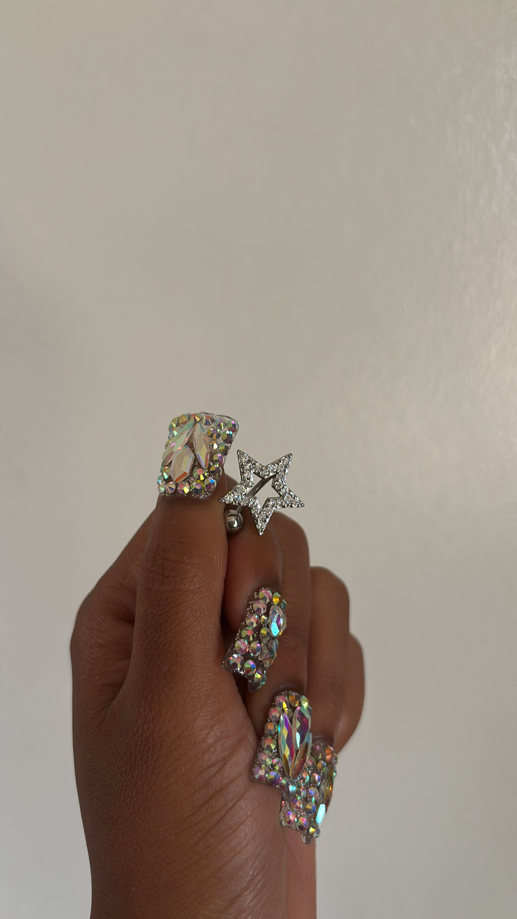 Silver Star Belly Piercing